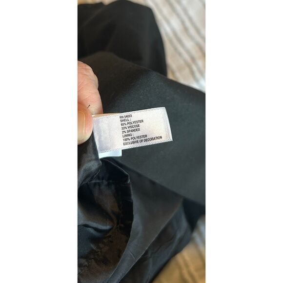 Gap Black Pleated Skirt with Ribbon Accent Size 2 Stretch Lined Pockets Zipper - Picture 5 of 8